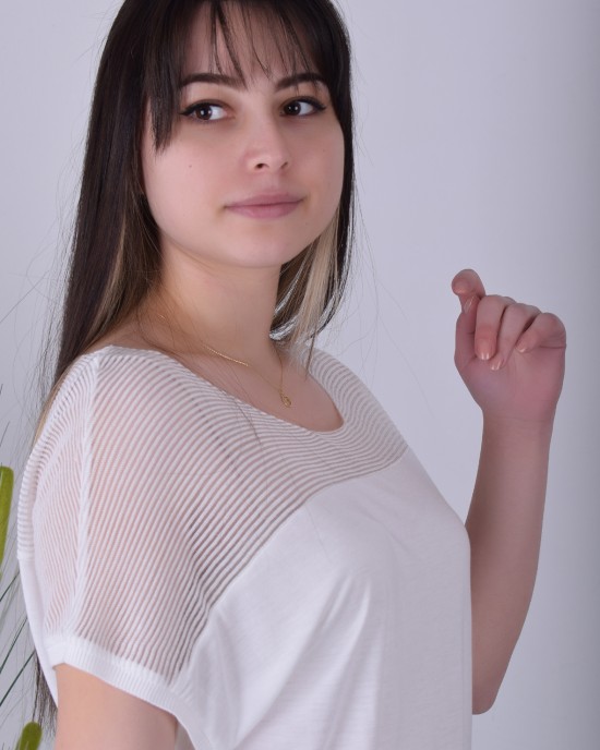 305 Ekru ajur kalalı penye